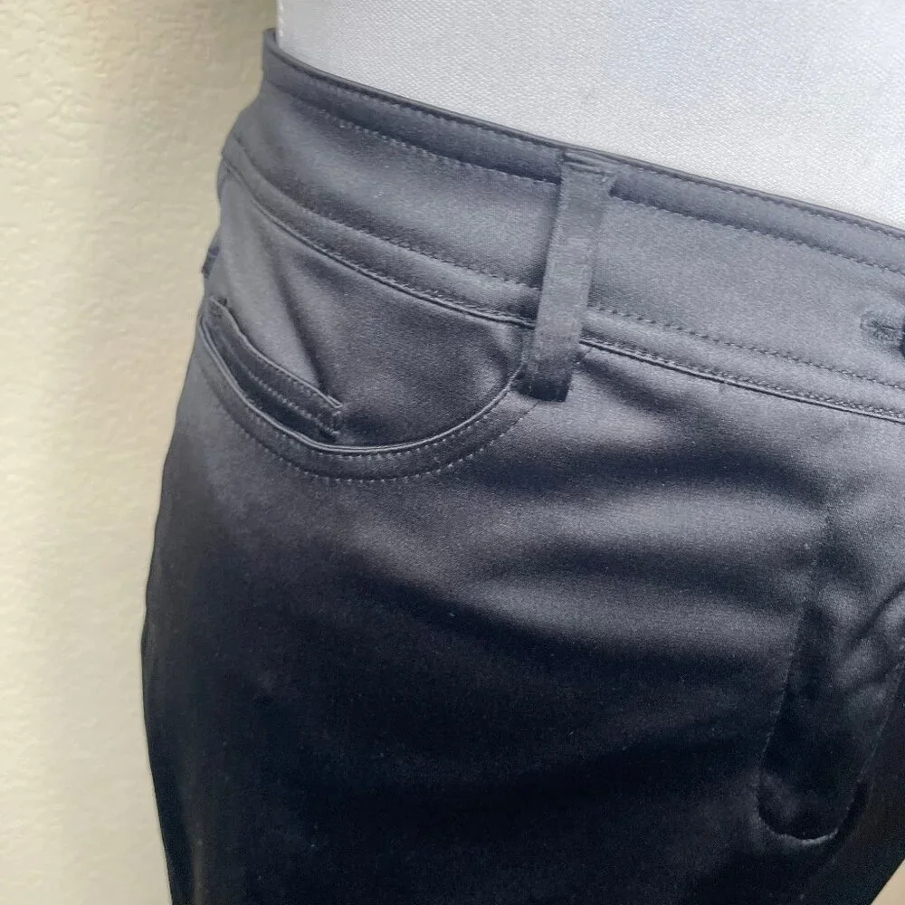 Jessica Allen Black Satin Wide Leg Trousers High Waisted Size 10 - Picture 4 of 10